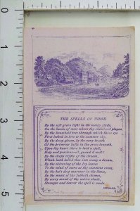 1870's-1880's Felicia Dorothea Hemans' Poem The Spells Of Home P51