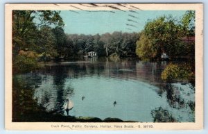 HALIFAX Duck Pond Public Gardens Nova Scotia CANADA 1937 Postcard