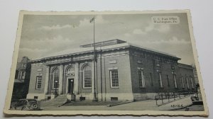 US Post Office Washington Pennsylvania Vintage Postcard