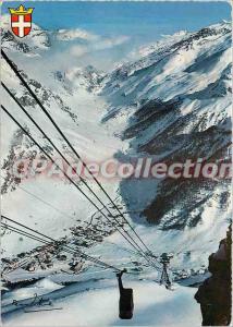 Postcard Modern Val d'Isere alt 1850m arrival of Telepherique Bellevarde