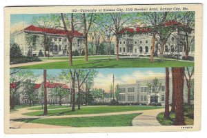 University of Kansas City, Missouri. VTG Linen, posted 1944