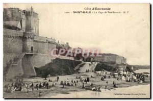 Saint Malo Old Postcard The Good backup beach