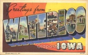 Waterloo, iowa, USA Large Letter Town Unused light wear close to grade 1