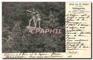 Old Postcard Gruss Aus St Johann Volksgarten