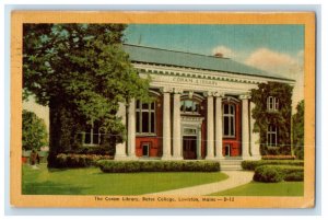 1950 The Coram Library Bates College Lewiston Maine ME Posted Vintage Postcard