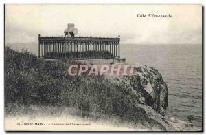 Old Postcard Saint Malo Le Tombeau De Chateaubriand