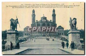 CARTE Postale Old Paris the Jena Bridge and the Trocadero