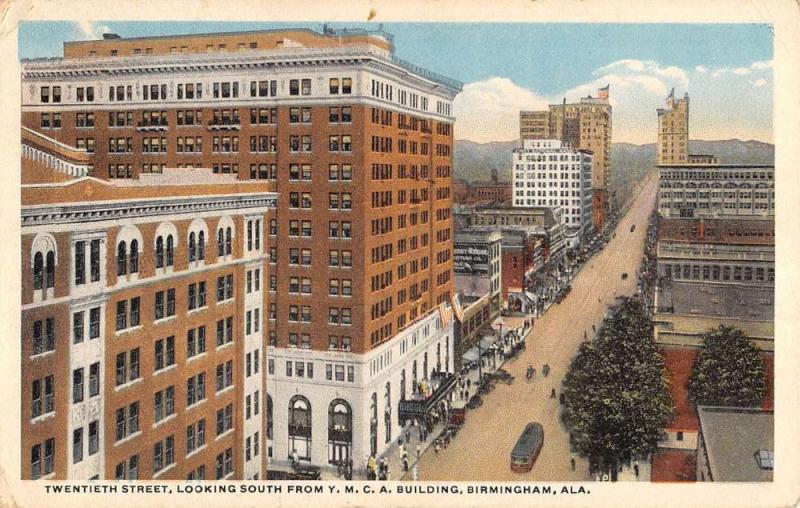 Birmingham Alabama Twentieth Street Scene Antique Postcard K7876245