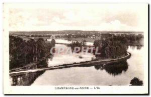 Old Postcard Chamagne Sur Seine L & # 39lle