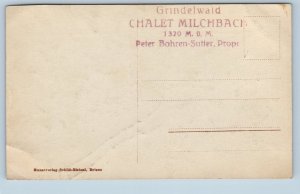 Switzerland Postcard Upper Grindelwald Glacier c1910 Antique RPPC Photo