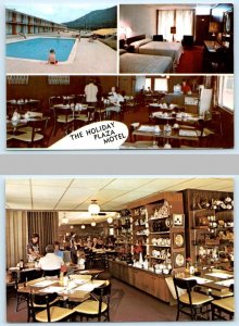 2 Postcards JELLICO, Tennessee TN ~ Roadside HOLIDAY PLAZA MOTEL Restaurant