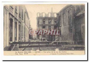 Reims Old Postcard View taken d ela street cloister