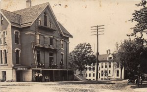 J42/ Juneau Wisconsin RPPC Postcard c1910 Hotel Grand & Restaurant 136