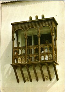 CONTINENTAL SIZE POSTCARD LODGING BALCONY AT SIDI FREDJ ALGERIA