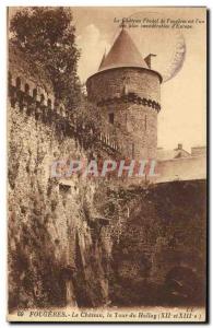 Old Postcard Fougeres Chateau La Tour Du Hallay