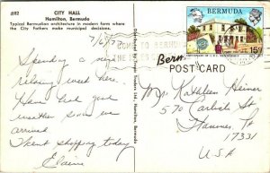 City Hall Hamilton Bermuda Vintage Postcard