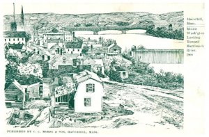 Mount Washington Looking Toward Merrimack River 1868 Massachusetts Postcard