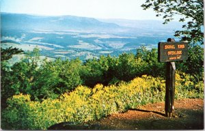 Postcard VA Shenandoah Valley Skyline Drive Signal Knob Overlook