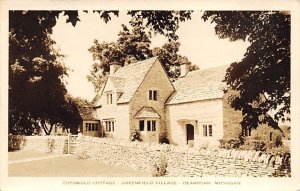 Cotswold Cottage Greenfield Village, Real Photo - Dearborn, Michigan MI