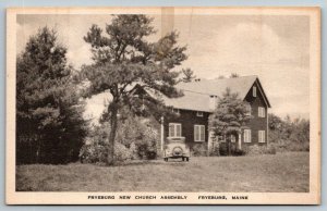 Fryeburg New Church Assembly   Fryeburg  Maine  Postcard