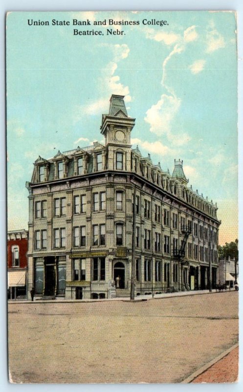 BEATRICE NE Nebraska UNION STATE BANK Business College 1912