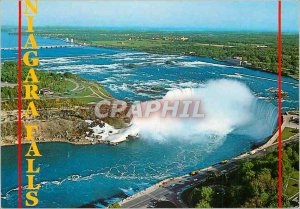 Postcard Modern Niagara Falls Water ran down the Iron Fall horse has the spee...