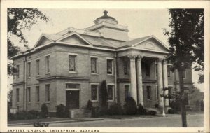 Enterprise Alabama AL  Baptist Church Vintage Postcard