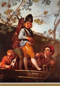  Boys Playing At Soldiers, Picture By Francisco Goya  