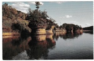 Ink Stand, One Of The Rocky Islands, Lower Dells, Wisconsin River, WI, Postcard