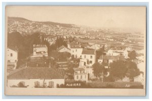 c1920's Bird's Eye View Of Algiers Algeria RPPC Photo Unposted Vintage Postcard