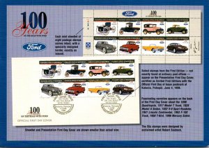 Stamps On Postcards 100 Years On The Road With Ford Federated States Of Micro...