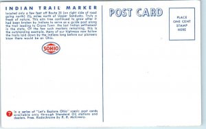 Postcard - Indian Trail Marker, Ohio, USA