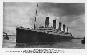 Titanic Ship Unused writing on back side rest of card is perfect