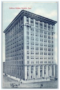 c1910's Stahlman Building Street View Horse Carriage Nashville TN Postcard