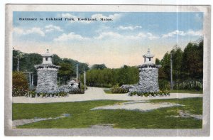 Rockland, Maine, Entrance to Oakland Park