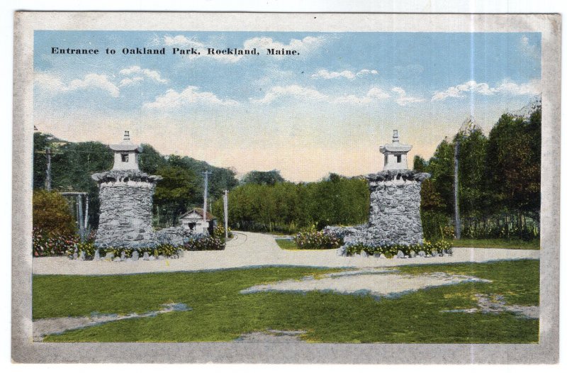 Rockland, Maine, Entrance to Oakland Park