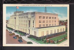 Federal Building,Post Office,Norfolk,VA Postcard 