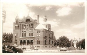 1940s RPPC Postcard; Post Office Carson City NV Cool Cars Unposted