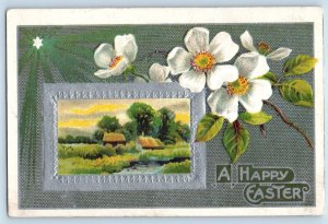 Somerville NJ Postcard Easter Hut Scene Field Flowers Winsch Back 1913 Antique