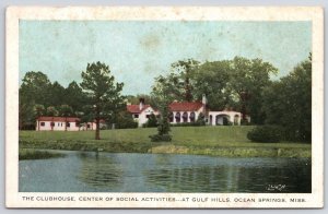 The Clubhouse Center Of Social Activities Gulf Hills Ocean Springs MI Postcard