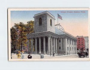 Postcard King's Chapel, Boston, Massachusetts