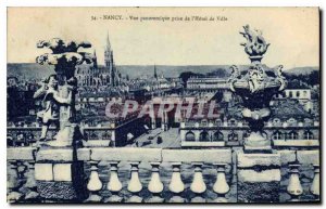 Old Postcard Nancy Panoramic View from the City Hall