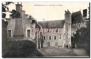 Old Postcard Auneau The castle courtyard