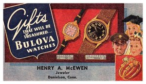 Connecticut Danielson Bulova Watch, Henry A. McEwen Jeweler