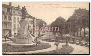 Postcard Old St Gaudens South Boulevard and Monument Aux Morts