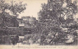France Amboise Le Chateau vu de I'lle et la Loire 1923