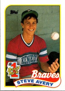1989 Topps Baseball Card Steve Avery Atlanta Braves sk3129