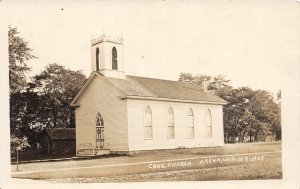 F94/ Arena Wisconsin RPPC Postcard 1913 Congregational Church 