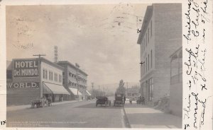 WENATCHEE WA~COMMERCIAL CLUB-HARLIN BLDG-MISSION STREET-1911 REAL PHOTO POSTCARD