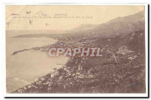 Old Postcard Menton Garavan Vilel on the cAp Martin Monte Carlo and the dog Tete